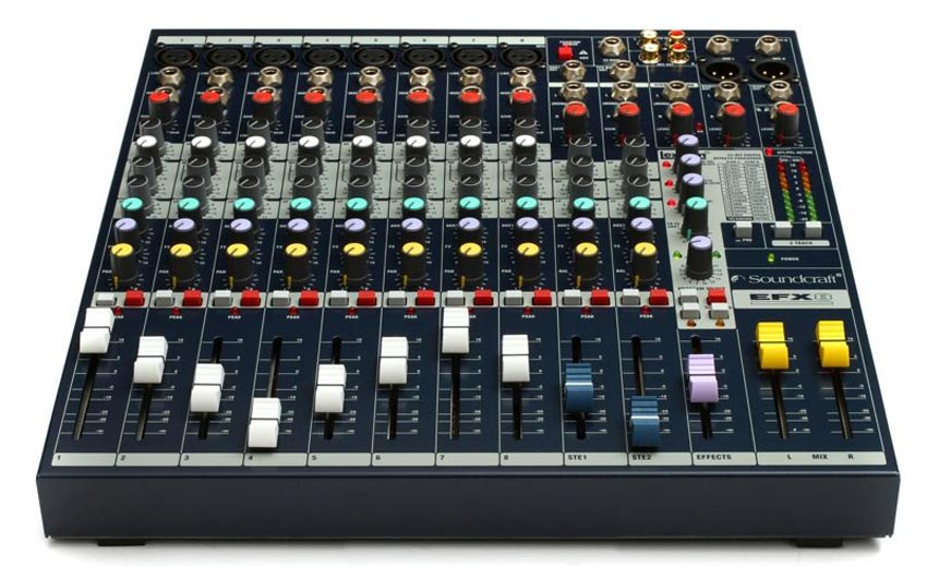 Bàn Mixer Soundcraft EFX8 – Mixer số chuyên sử dụng cho âm thanh chuyên nghiệp, sân khấu, hội trường, sự kiện, phòng hát cao cấp – 10 kênh (8 mono, 2 stereo) - 32 chế độ effect – Hàng chính hãng