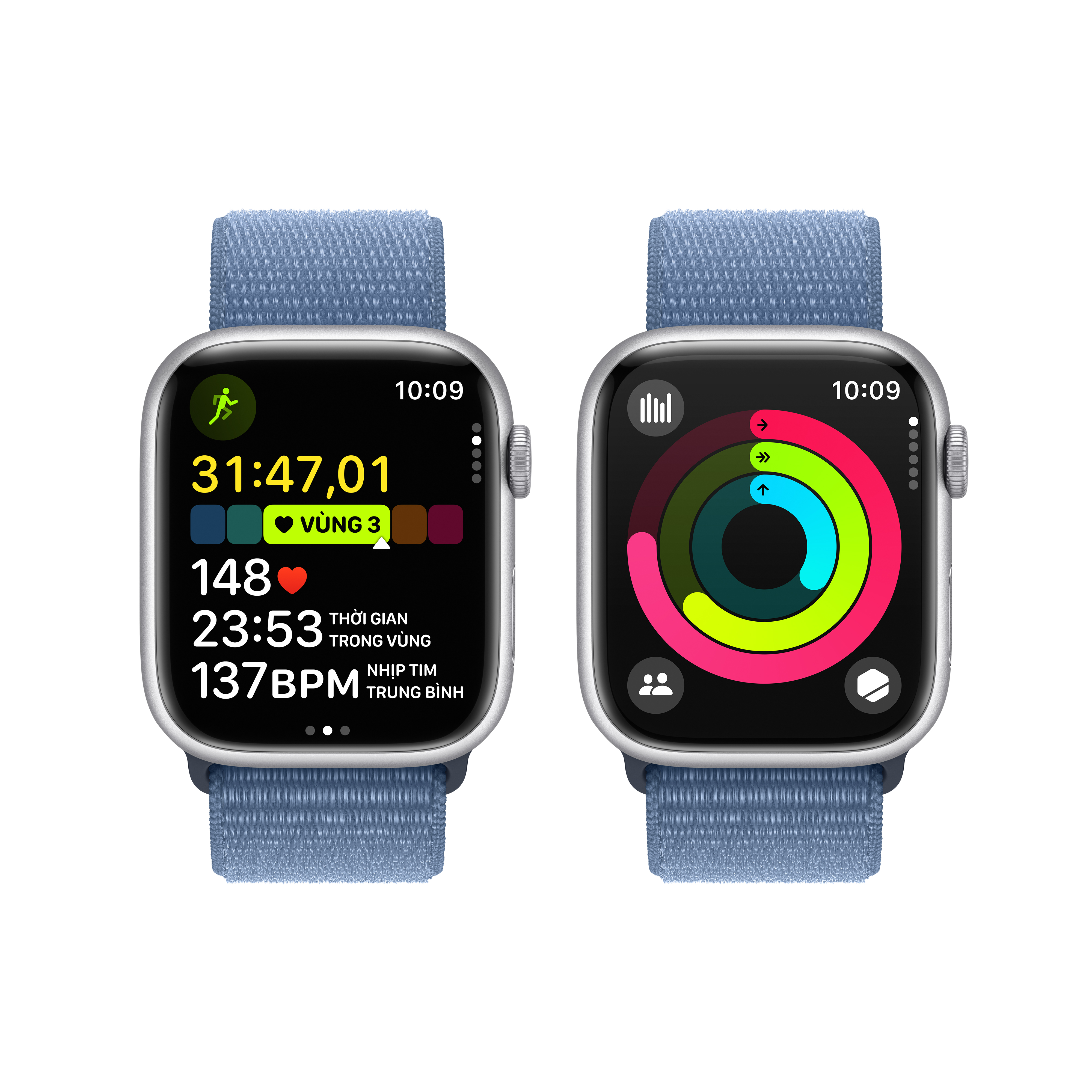 Apple Watch Series 9 GPS Sport Loop (Viền Nhôm, Dây vải)