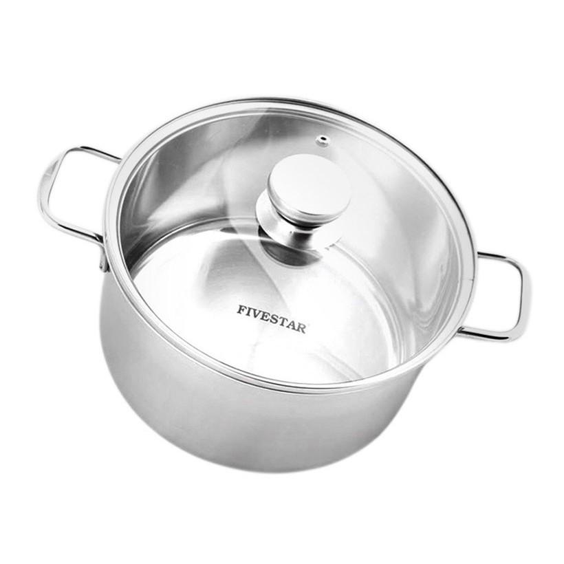 Bộ 3 Nồi Inox 3 Đáy Nắp Kính Fivestar