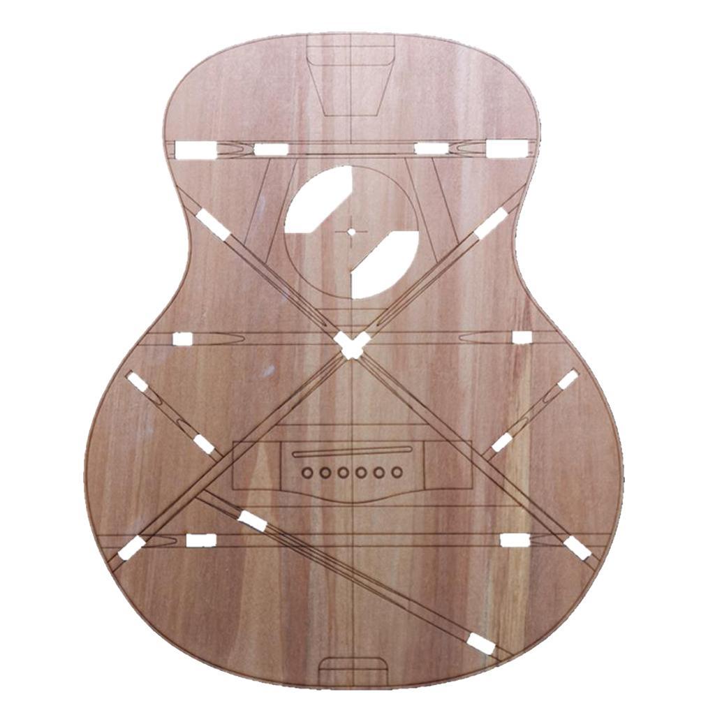 Solid 32-Inch OM Acoustic Guitar Body Layout Template for