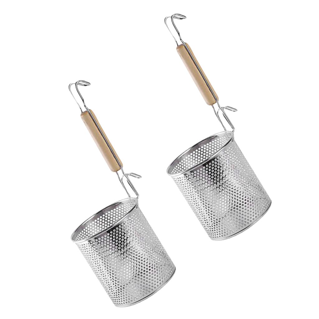 2X Thực Phẩm Dụng Cụ Lọc Rây Lọc Bún Mì Ống Lọc Hấp Giỏ Đựng Đồng Hồ