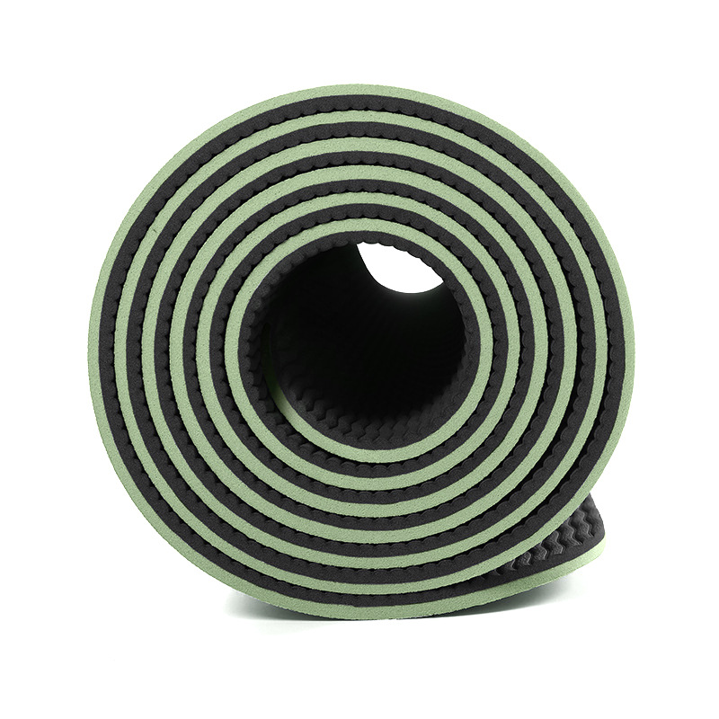 Thảm Tập Yoga TPE 2 Lớp 6mm, Thảm Mềm Mại, Thấm Hút Mồ Hôi, Chống Trơn Trượt