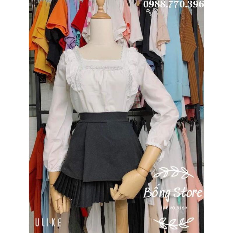Áo cotton tay lỡ Unisex mặc đôi ,nhóm , lớp------ Áo điệu bèo tay bồng 1 lớp