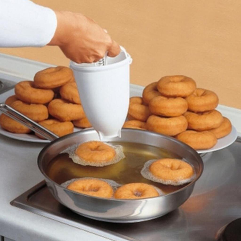2x Doughnut Donut Bagel Maker Machine Mold DIY Kitchen Pastry Making Mould Tool
