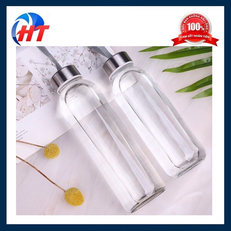 BÌNH THỦY TINH TRONG SUỐT 500ML DETOX - HT