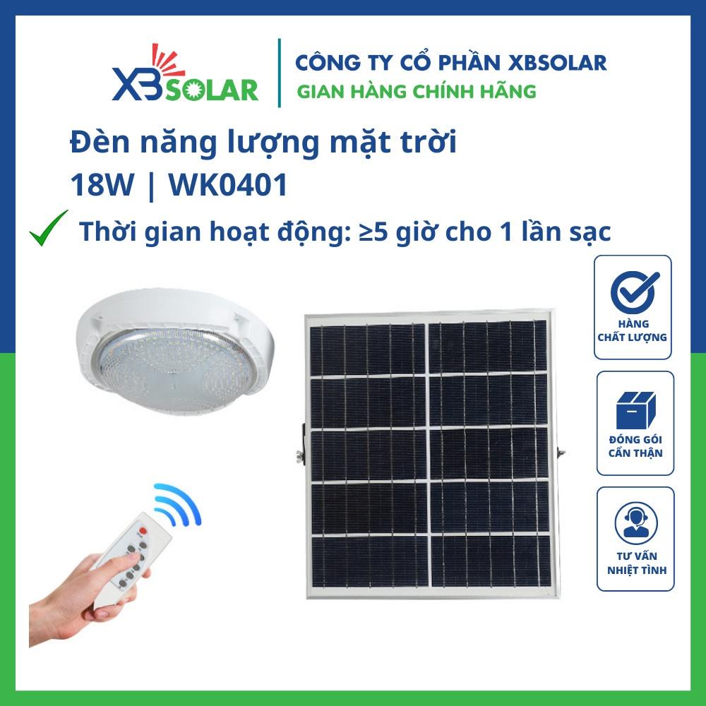 Đèn năng lượng mặt trời 18W WK0401 có điều khiển từ xa, Đèn led năng lượng mặt trời 18W