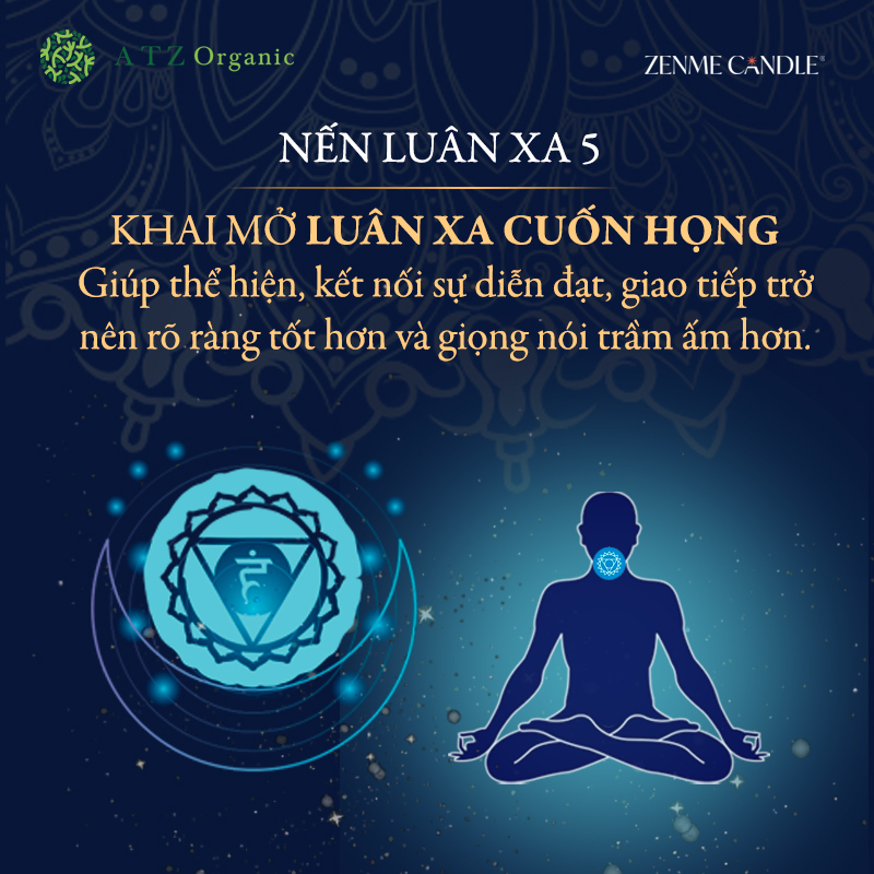 Nến Thơm - ZENME - Combo Nến Luân Xa