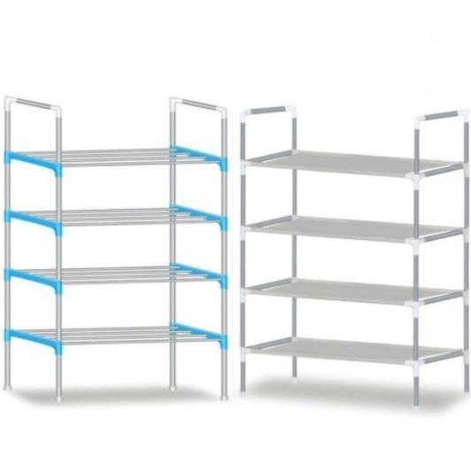 Kệ giày 5 tầng để giày dép lắp ghép thông minh bằng inox và nhựa