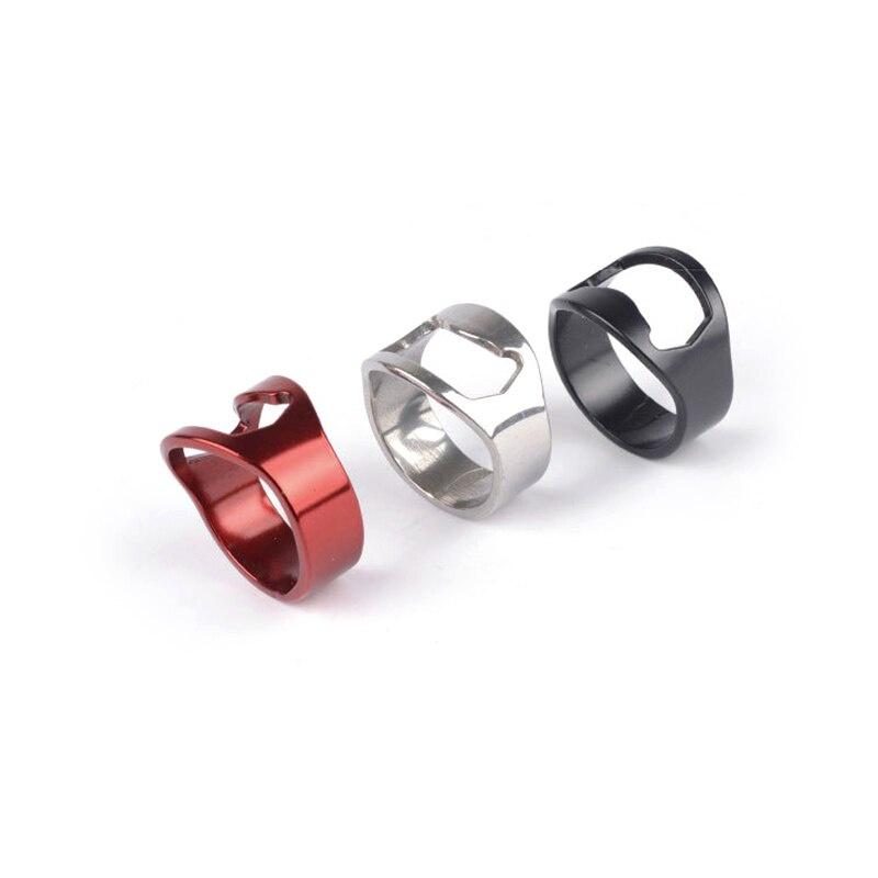 1pc Đồ mở nắp chai bia cầm tay hình nhẫn bằng thép không gỉ nhiều màu sắc - Đồ dùng nhà bếp, quầy bar.