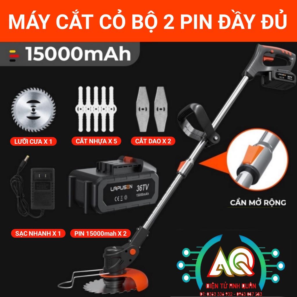 Máy cắt cỏ, tỉa cành cầm tay LAPUSEN pin khủng 15000mah, động cơ mạnh 1800w 