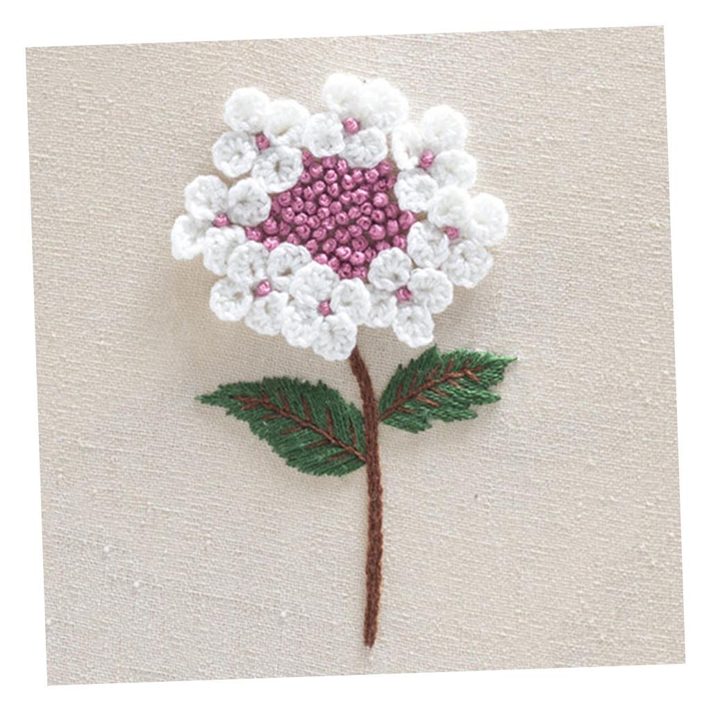 Hydrangea Handmade Embroidery Starter Kit DIY  for Home Decor