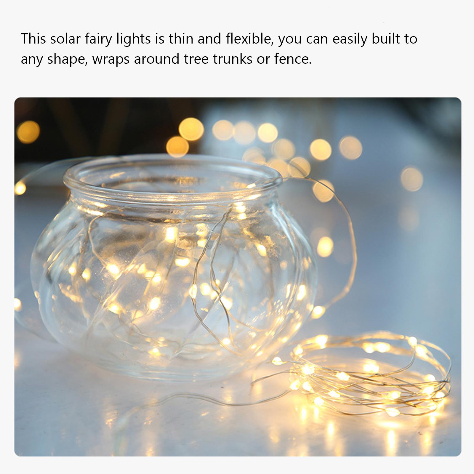 Solar String Lights Solar Powered Lamp Waterproof Decorative Lighting for Garden Yard Party Wedding Christmas