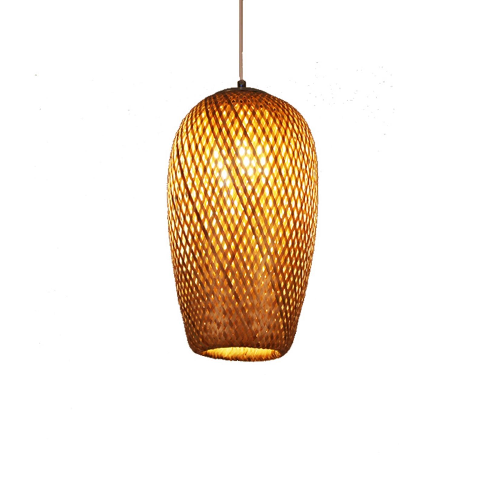 Hand Woven Bamboo Pendant Light Chandelier for Dining Room Decoration
