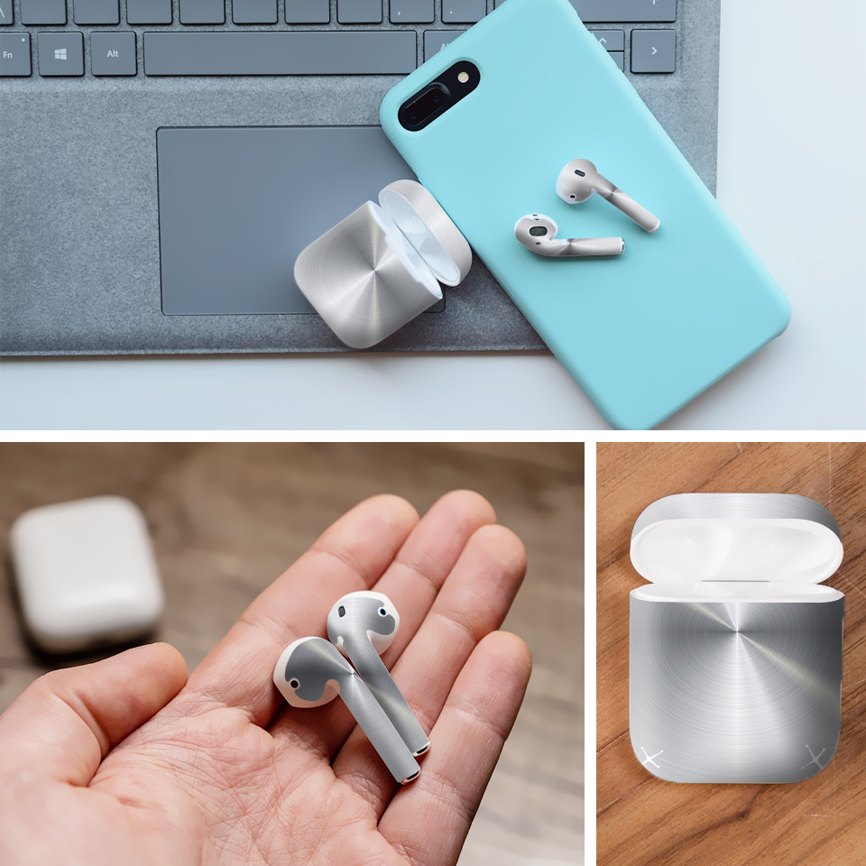 Miếng dán skin chống bẩn cho tai nghe AirPods in hình thiết kế - atk139 (bản không dây 1 và 2