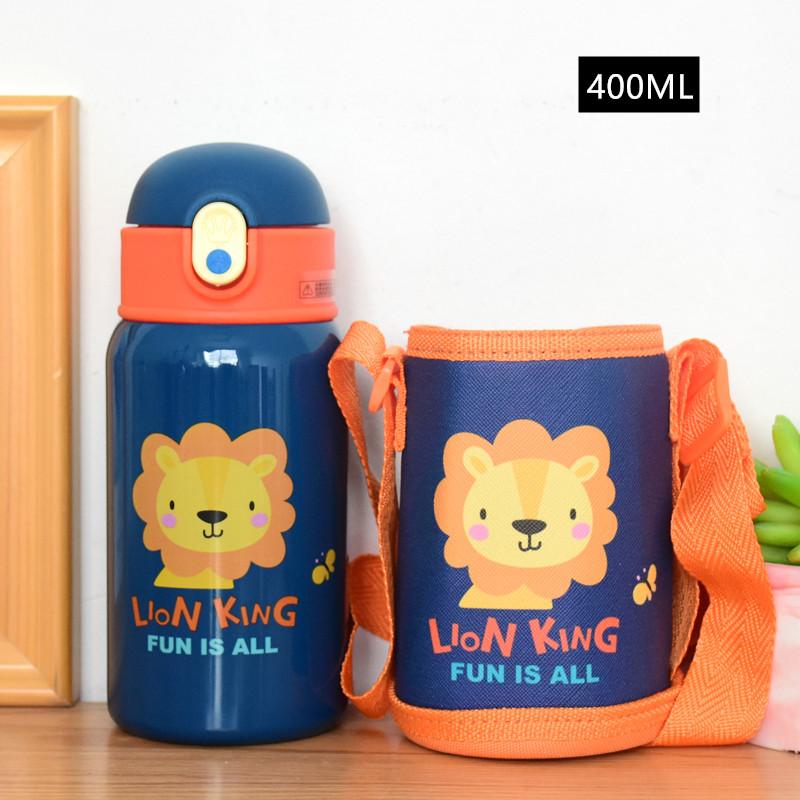 400Ml Trẻ Em Inox Ống Hút Giữ Nhiệt Cốc Tập Uống Có Ốp Lưng Hoạt Hình Chống Rò Rỉ Chân Không Trẻ Nhiệt Nước thermocup