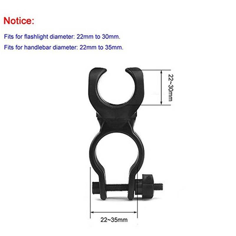 Giá Đỡ Đèn Pin Xoay 360 Độ Kèm Cao Su Chống Trượt Gắn Xe Đạp