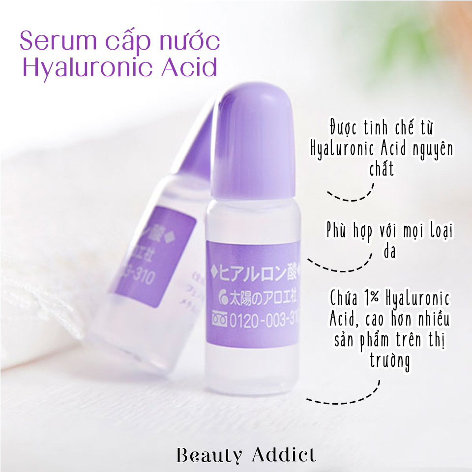 Tinh Chất Serum HA Nhật Bản Taiyo no Aloe Hyaro Beauty Set Chai Lớn, Cung Cấp Hyaluronic Acid Đậm Đặc, Siêu Dưỡng Ẩm, Giữ Nước Cho Da Mặt Tươi Tắn, Sáng Mịn, Căng Mượt