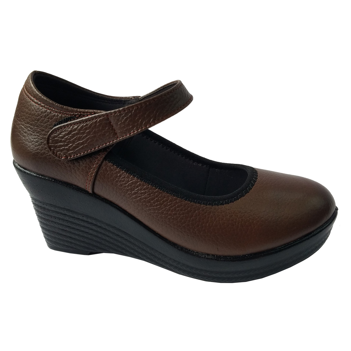 Giày Đế Xuồng Nữ BIGGBEN Da Bò Thật Cao 8 Phân SDX79