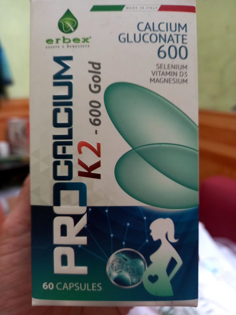 Thực phẩm chức năng Procalcium K2 600 Gold / Canxi Hữu Cơ PRO CALCIUM K2 600 GOLD BỔ SUNG CALCI