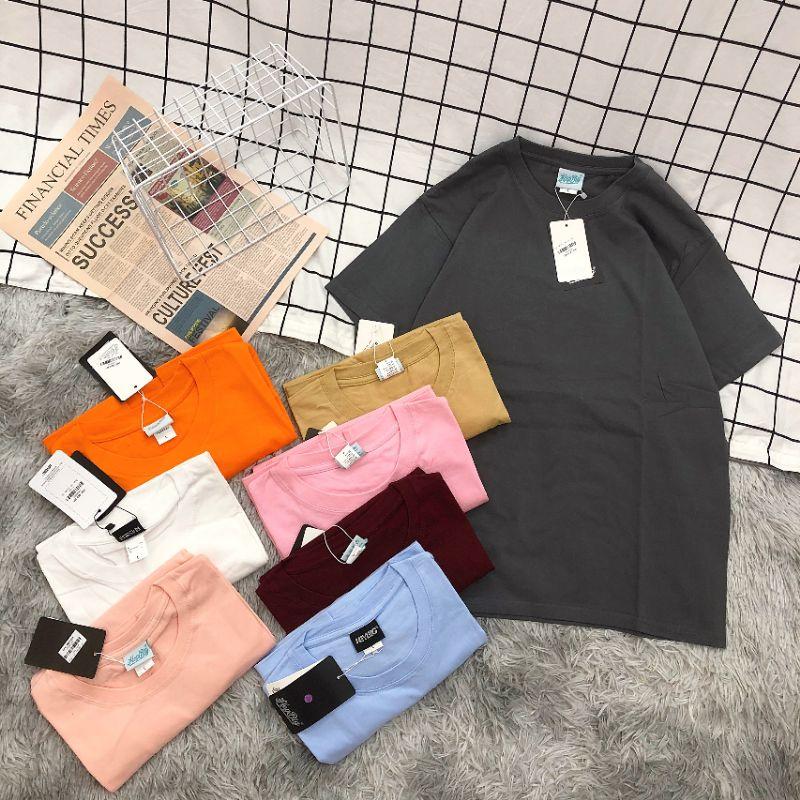 Áo thun trơn basic nhiều màu siêu đẹp 100% cotton mềm mịn ulzzang - ẢNH THẬT