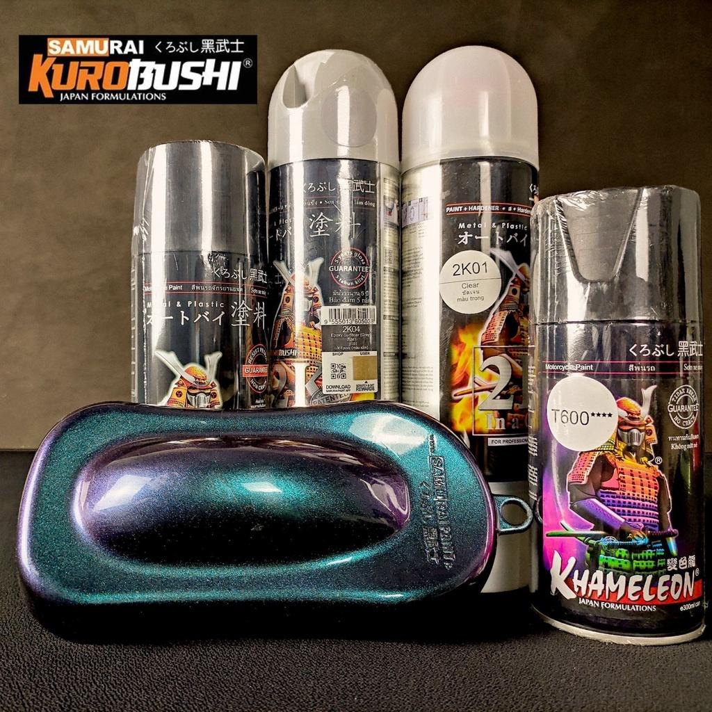 COMBO Sơn Samurai màu 3D T600 gồm 4 chai đủ quy trình sang xịn mịn