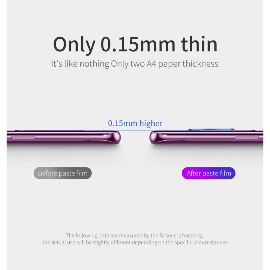 Miếng dán kính cường lực Camera cho Samsung Galaxy S9 chính hãng Baseus chống trầy xước tuyệt đối - Hàng Chính Hãng