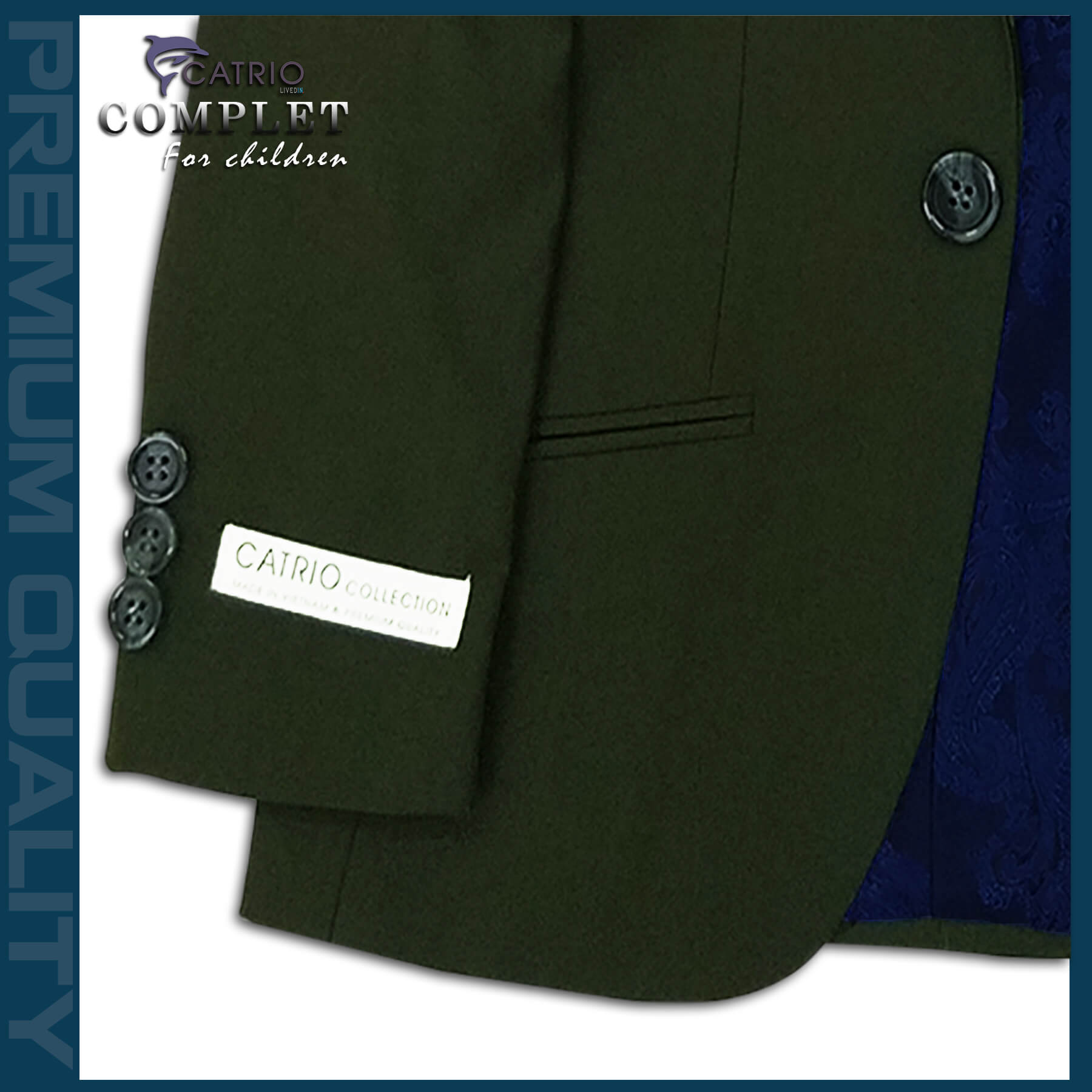 BỘ VEST BÉ TRAI CATRIO ACT 564 CHO TRẺ EM TỪ 2 TUỔI ĐẾN 6 TUỔI THUỘC BST QUẦN ÁO THỜI TRANG COMPLE VESTON TRẺ EM CATRIO MÙA THU ĐÔNG 2021