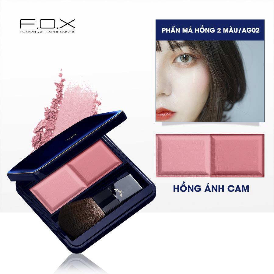 Phấn Má Hồng FOX 2 Màu Sang Trọng Luxuriant Impression Blush 7g