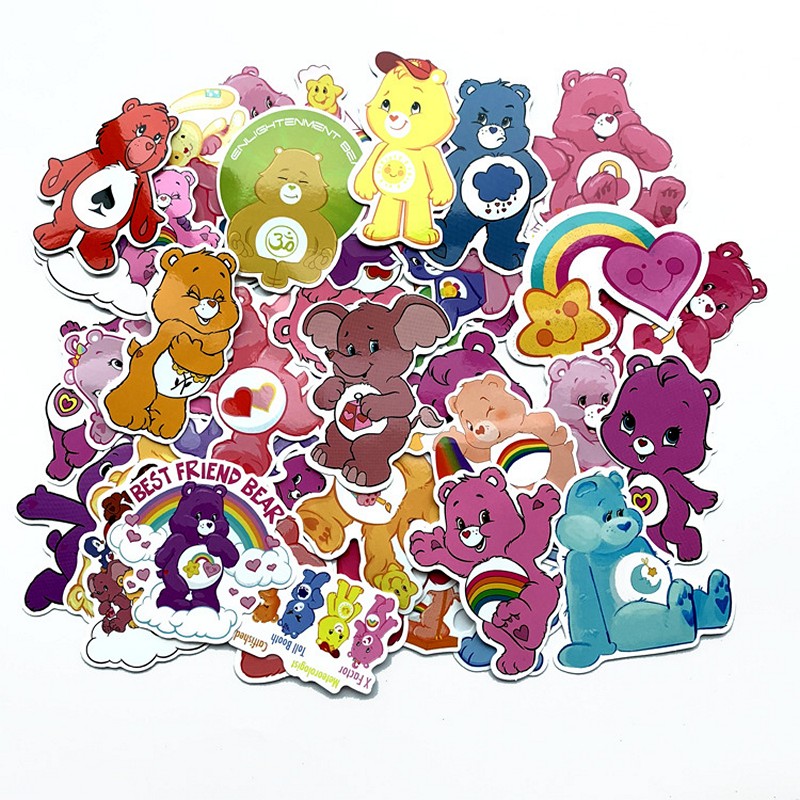 Bộ 53 miếng Sticker hình dán Rainbow Bear