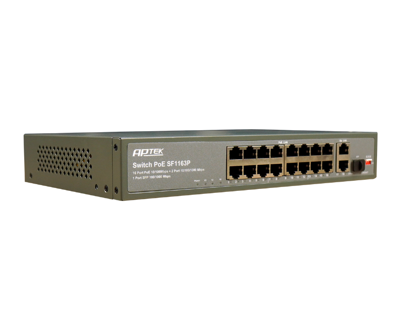 Switch APTEK SF1163P 16 Port POE - Hàng chính hãng