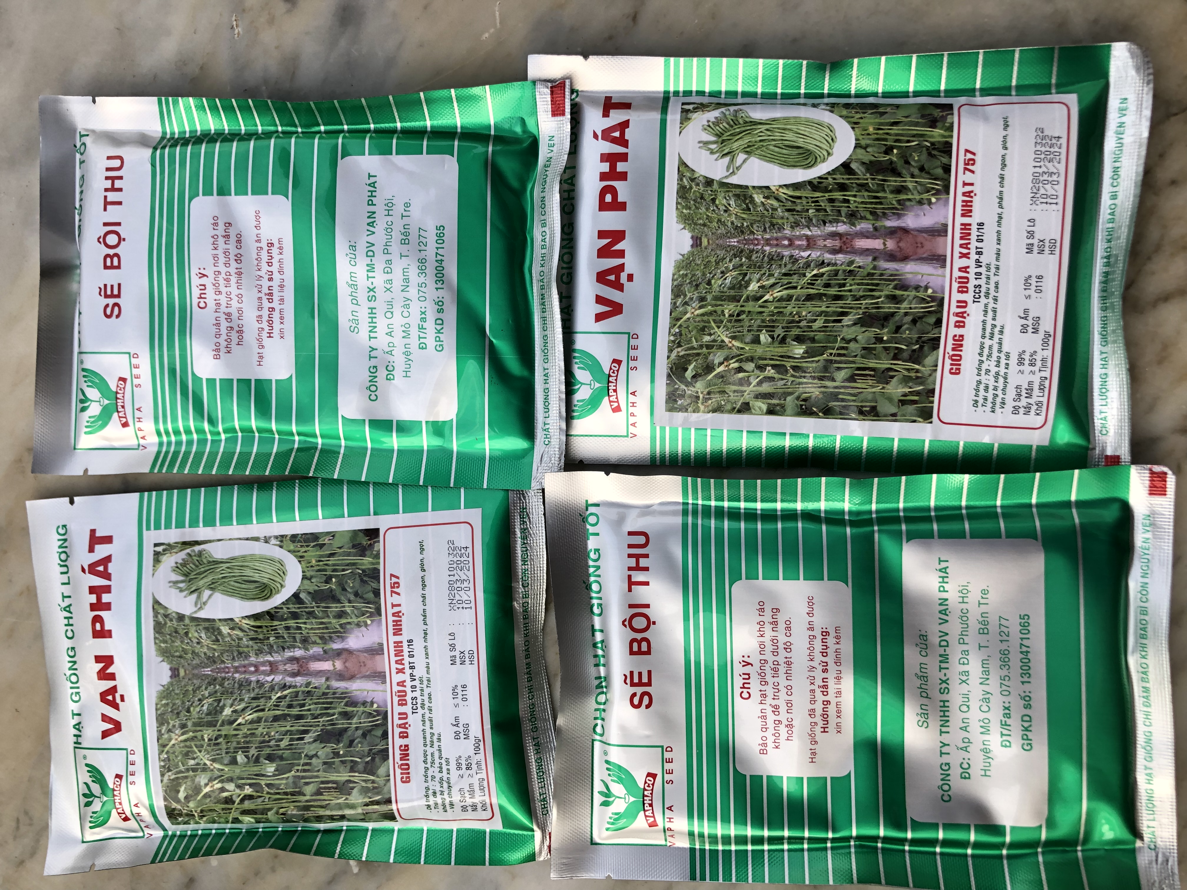 Hạt giống đậu đũa vạn phát xanh nhạt gói 100gr