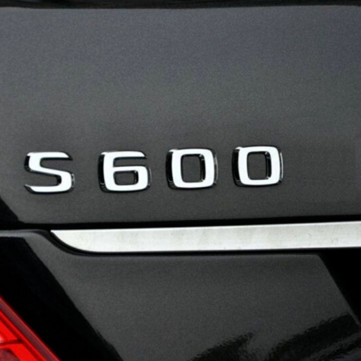 Decal tem chữ S600 dán đuôi xe ô tô Mercedes Maybach