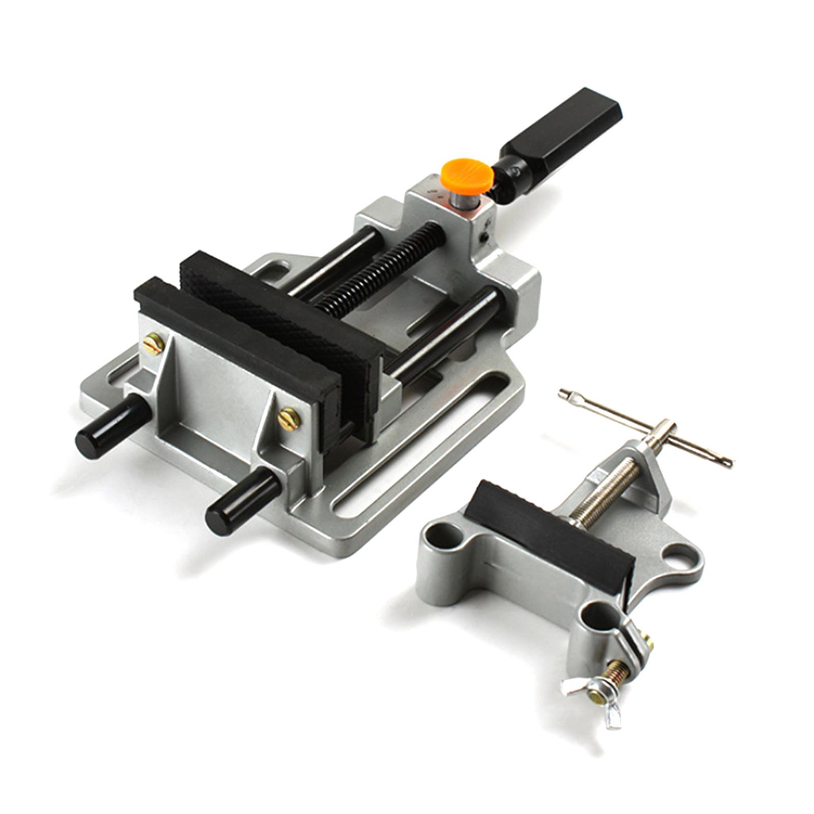100mm Quick Release Drill Vise Heavy-duty Die-cast Aluminum Alloy Release Button for Drill Presses Work Benches