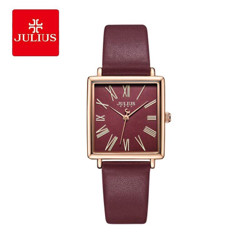 Đồng hồ nữ Julius JA-1269 dây da mặt vuông