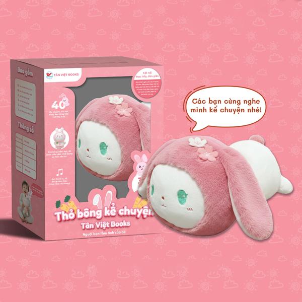 Thỏ Bông Kể Chuyện - Loại Nhỏ Nằm Ngang - Món Quà Trí Tuệ Cho Bé