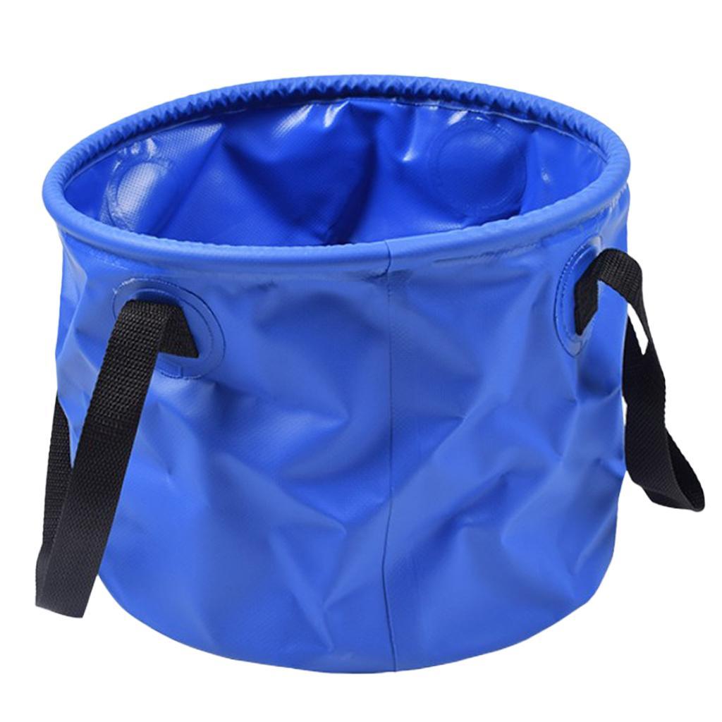 2pcs Collapsible Water Bucket Pail Wash Basin Outdoor Water Carrier Bag