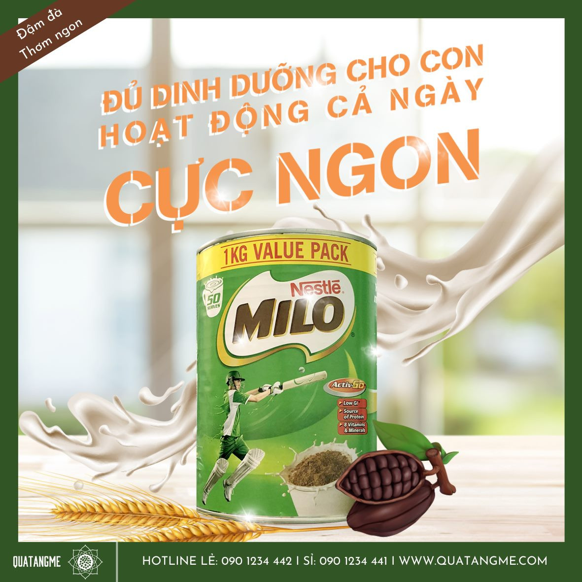 Combo 3 Sữa Milo Australia Nestlé - Nhập khẩu Australia, cung cấp nguồn năng lượng dồi dà, tăng cường thể lực - QuaTangMe Extaste