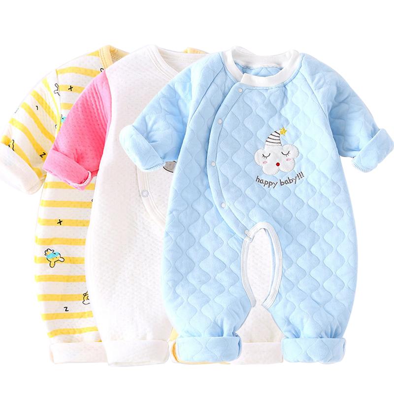 Cho Bé Mùa Đông Ấm Quần Áo Sơ Sinh Gái Dép Nỉ Tổng Thể Thu Gấu Áo Liền Quần Bé Trai Tay Dài Jumpsuit Trang Phục Trẻ Sơ Sinh Bộ Đồ Ngủ Dễ Thương