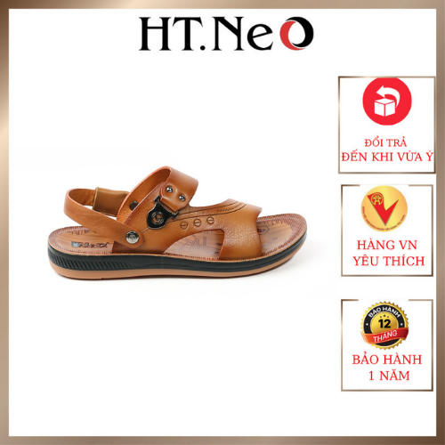 Sandal nam đế cao - dép sandal da nam HT.NEO  kiểu dáng đơn giản, màu sắc nhã nhặn, đi rất mềm SD70