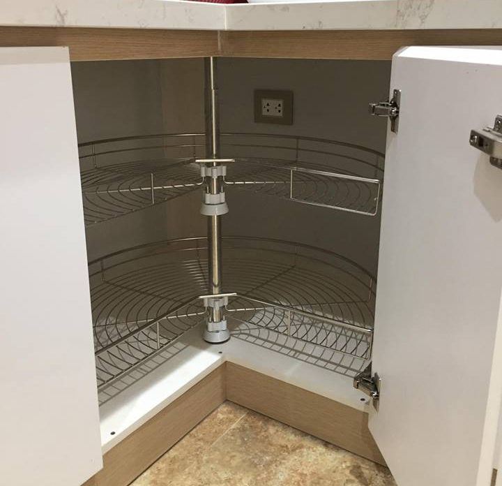 Mâm Xoay 3/4 TAKI INOX 304 Tủ Bếp - Có Thợ Lắp Đặt