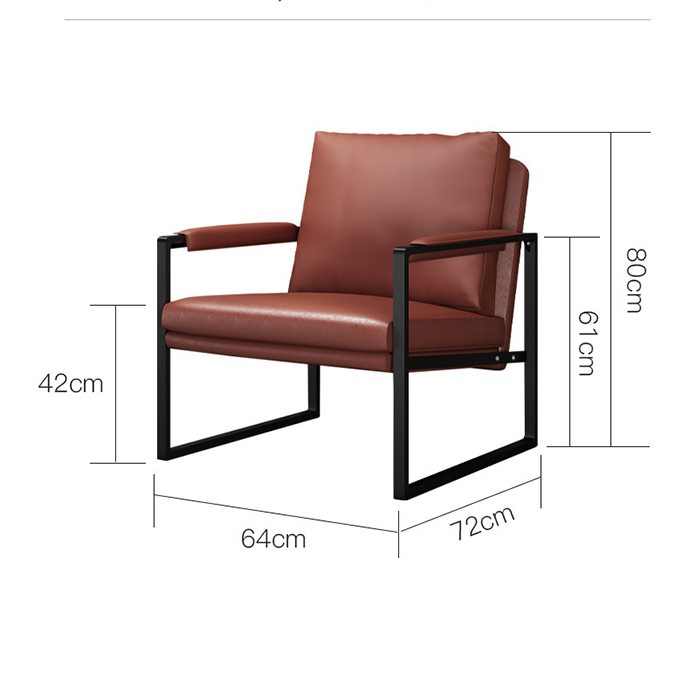 Ghế Sofa Đơn Phong Cách Bắc Âu Trang Trí Phòng Khách - Ghế Sofa Da PU Trơn Tựa Lưng Thư Giãn Đọc Sách GSF004 Giao màu ngẫu nhiên