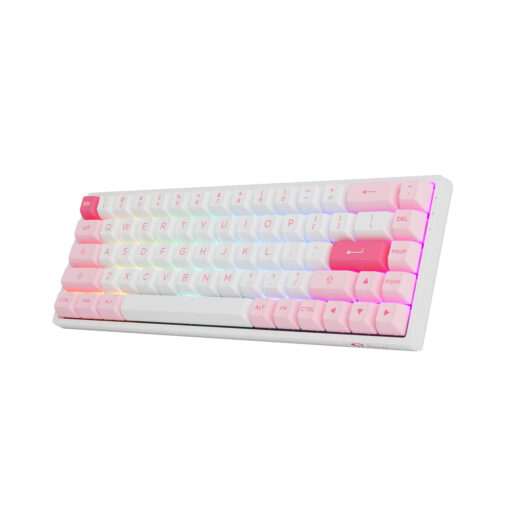 Bàn phím cơ AKKO 3068B Multi-modes Prunus Lannesiana Jelly Pink Switch Hàng Chính Hãng