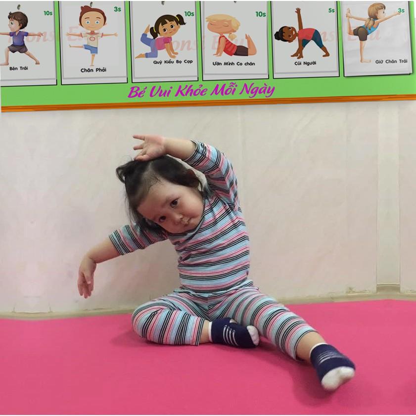 Monsi Edu Bảng Yoga Kid 40 Động Tác Tập Tại nhà Cho bé F23M