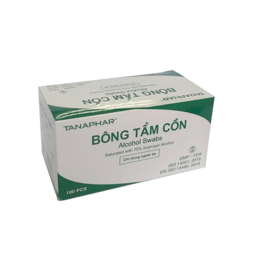 Bông tẩm cồn Hộp 100 miếng