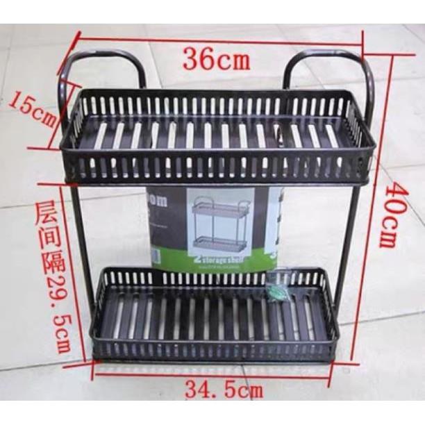 Kệ 2 tầng và 3 tầng sơn tĩnh điện màu đen cao cấp