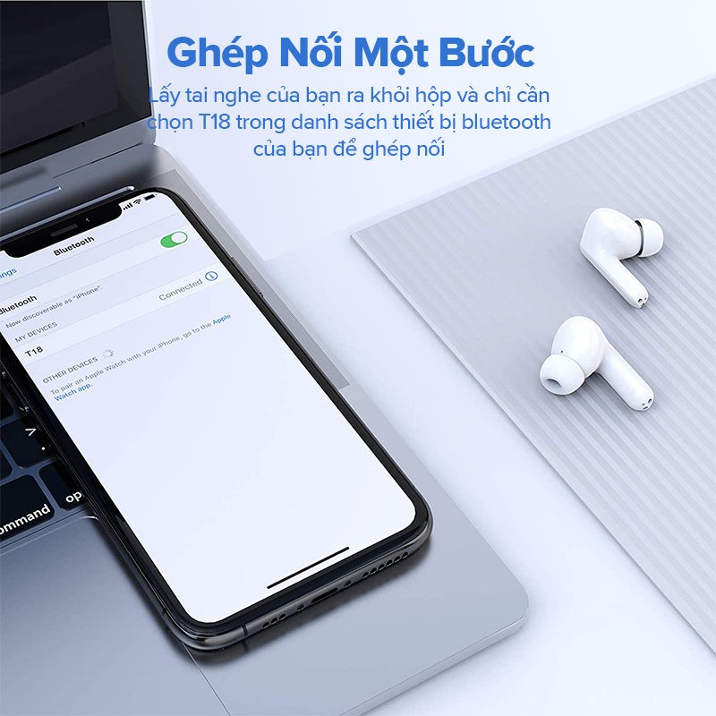 Tai Nghe Bluetooth T18, Âm Thanh Hi-Fi - Hàng Chính Hãng