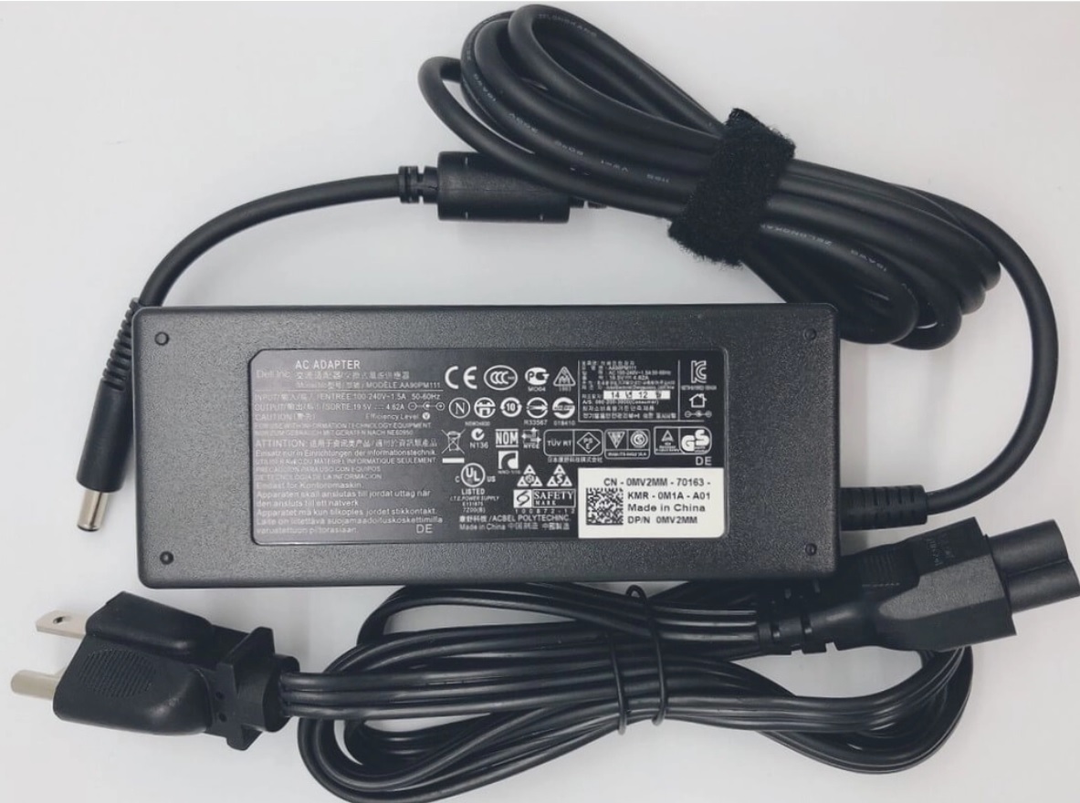 Adapter Sạc laptop Dell 90w kim nhỏ 4,5mm x 3mm dùng cho Dell Inspiron, Vostro, Latitude, XPS - Hàng chính hãng