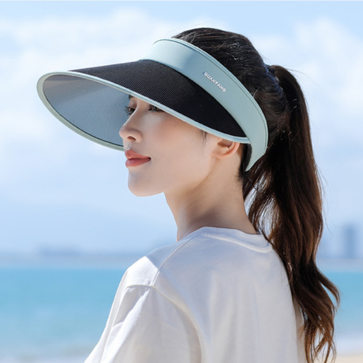 Nón chống nắng chống uv nửa đầu phong cách Hàn, mũ rộng vành chống nắng