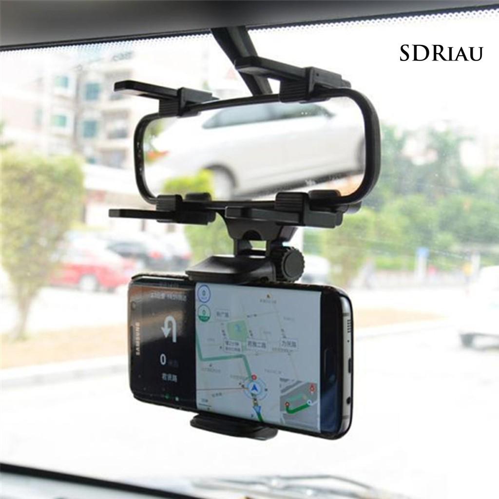 Giá Đỡ Điện Thoại Xoay 360 Độ Gắn Kính Chiếu Hậu Xe Hơi Tiện Dụng