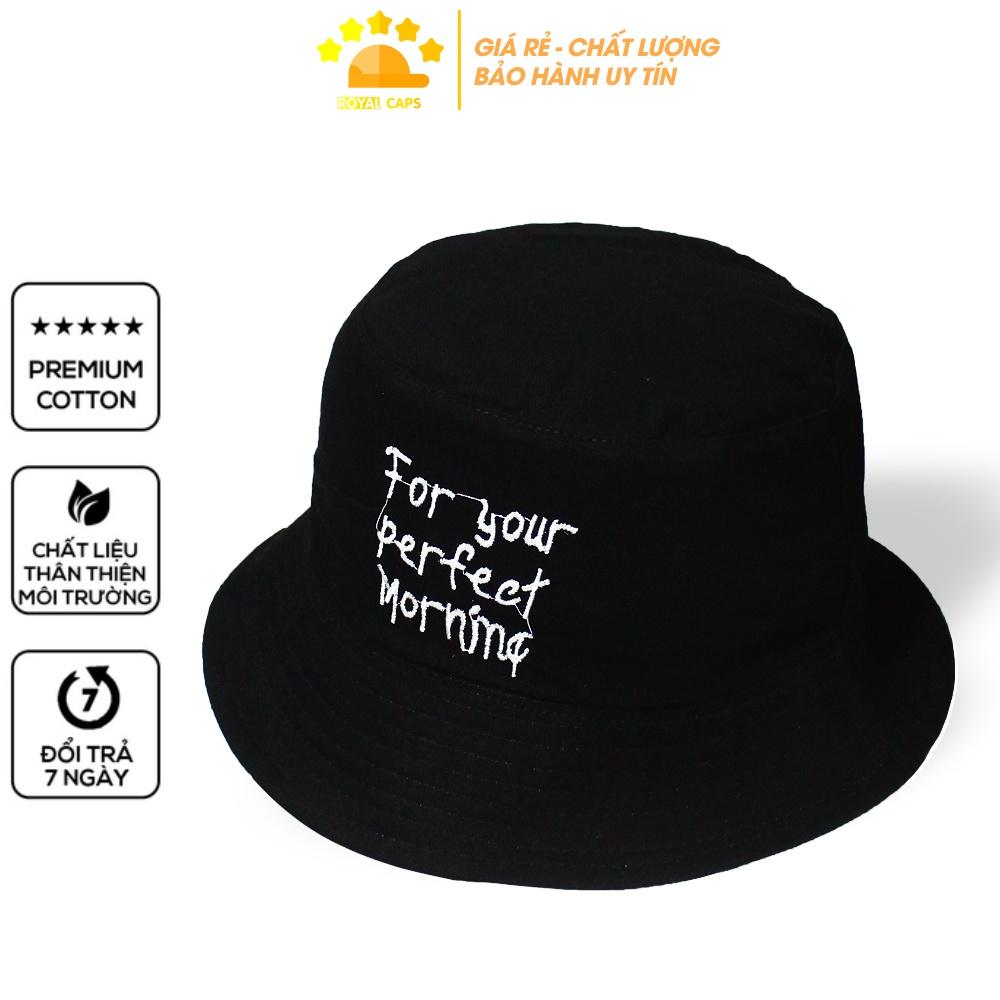 Mũ Bucket Nón Bucket Tai Bèo Nam Nữ 2 Mặt For Your Perfect Morning Vải Kaki Unisex